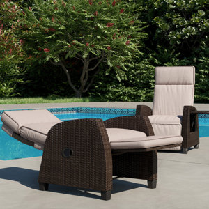 Red Barrel Studio® Wicker Outdoor Lounge Chair & Reviews | Wayfair